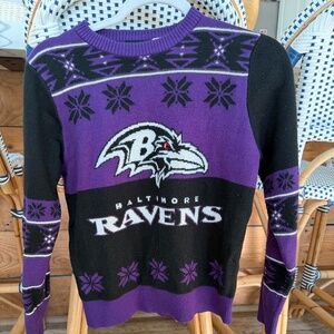 NFL Baltimore Ravens Christmas Sweater black/Purple Youth Size Large (14-16)